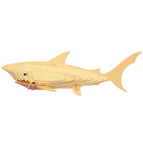 Ξύλινο 3D Παζλ Άγριο Ψάρι Καρχαρίας