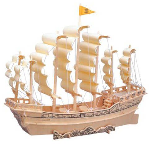 Ξύλινο 3D Παζλ Παλιό Πλοίο Ιστιοφόρο