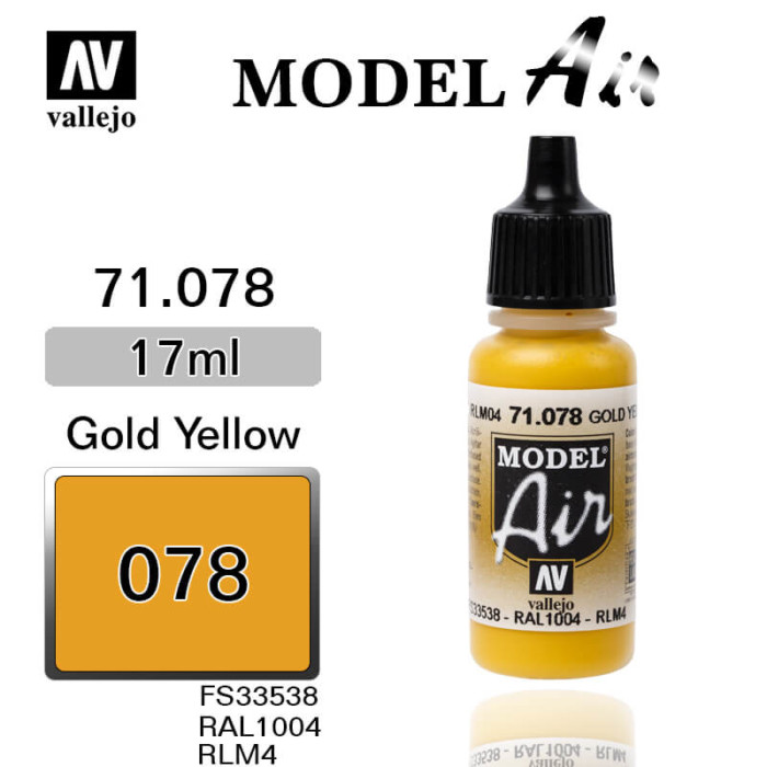 VALLEJO MODEL AIR 71.078 GOLD YELLOW