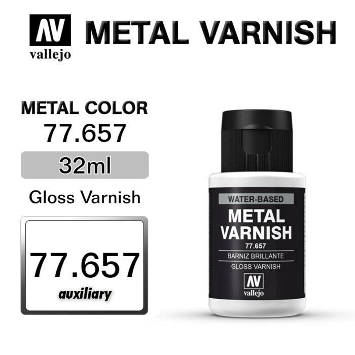 Vallejo 77657 Gloss Metal Varnish 32ml
