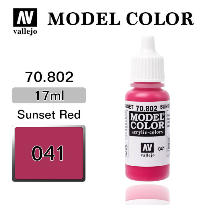 VALLEJO MODEL COLOR 70.802 SUNSET RED