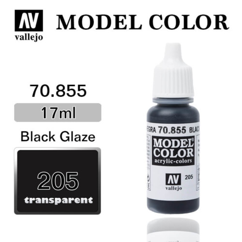 VALLEJO MODEL COLOR 70.855 BLACK GLAZE