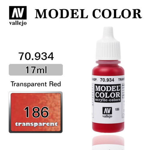 VALLEJO MODEL COLOR 70.934 TRANSPARENT RED