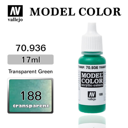 VALLEJO MODEL COLOR 70.936 TRANSPARENT GREEN