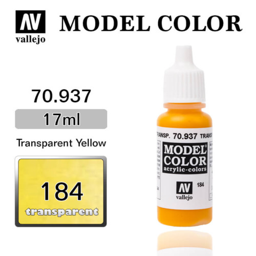VALLEJO MODEL COLOR 70.937 TRANSPARENT YELLOW