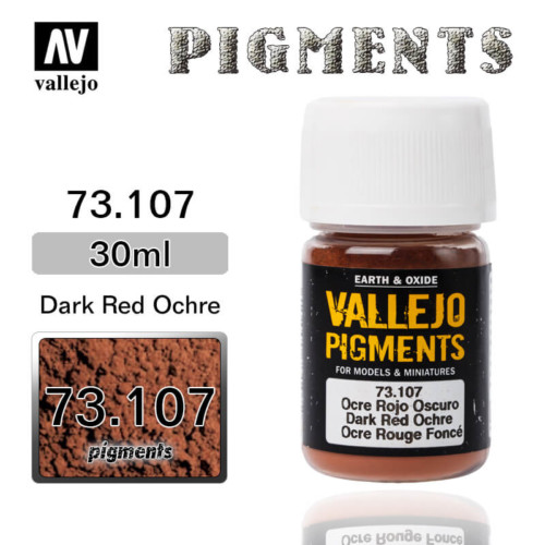 Vallejo Pigment 73.107 DARK RED OCHRE