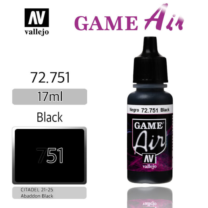 VALLEJO GAME AIR 72.751 BLACK