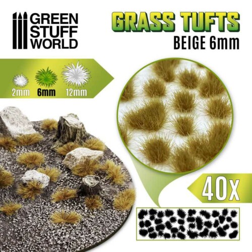 Grass Tufts 6mm - Aυτοκόλλητo Γρασίδι σε τούφες- Μπεζ
