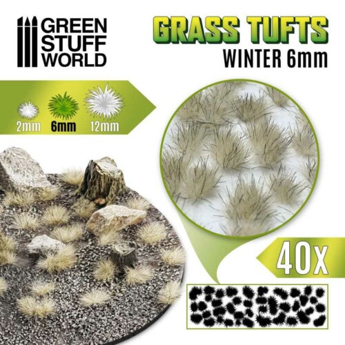 Grass Tufts 6mm - Aυτοκόλλητo Γρασίδι σε τούφες- Χειμώνας