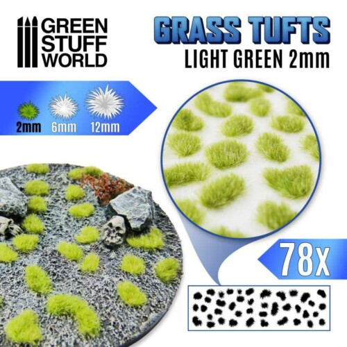 Grass Tufts 2mm - Aυτοκόλλητo Γρασίδι σε τούφες- Ανοικτό Πράσινο