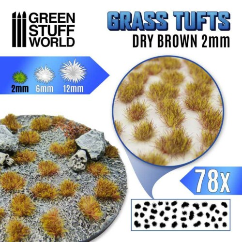 Grass Tufts 2mm - Aυτοκόλλητo Γρασίδι σε τούφες- Στεγνό Καφέ