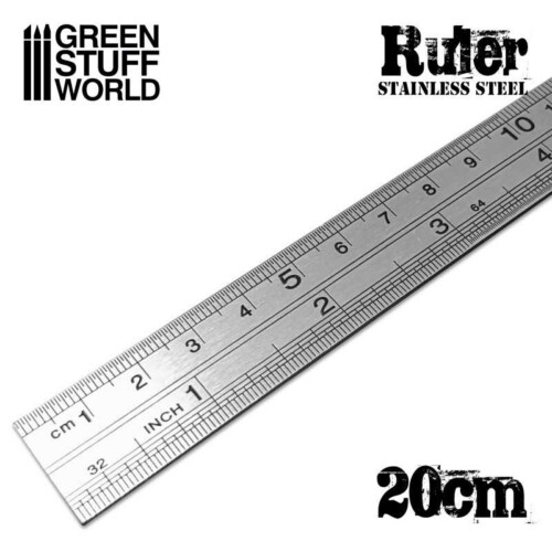 Green Stuff World 1251 - Hobby Stainless Steel Ruler 20cm