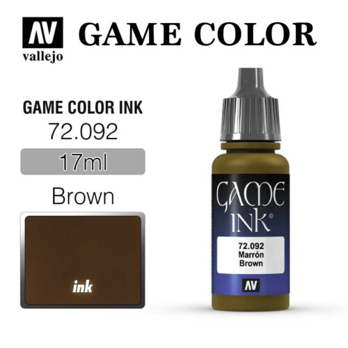 Vallejo Game Ink 72.092 Brown Ink 17ml
