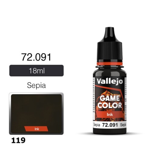 Vallejo Game Ink 72091 Sepia Ink 18ml