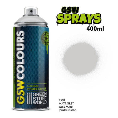 Green Stuff World 2231 - Spray Grey Primer Matt 400ml
