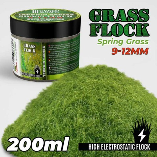 Green Stuff World 11167 - Static Grass Flock 12mm - Spring Grass 200ml