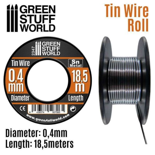 Green Stuff World 2347 - Flexible Tin Wire 0.4mm - Εύκαμπτο Σύρμα