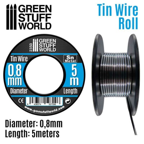 Green Stuff World 2350 - Flexible Tin Wire 0.8mm - Εύκαμπτο Σύρμα