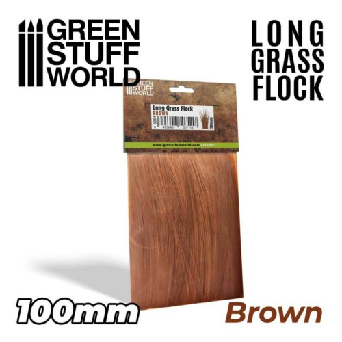 Green Stuff World 3351 - Long Grass Flock 100mm - Brown