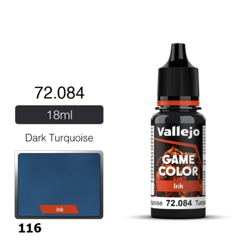 Vallejo Game Ink 72084 Dark Turquoise 18ml