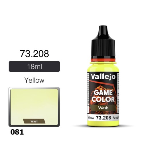 Vallejo Game Wash 73208 Yellow Wash 18ml